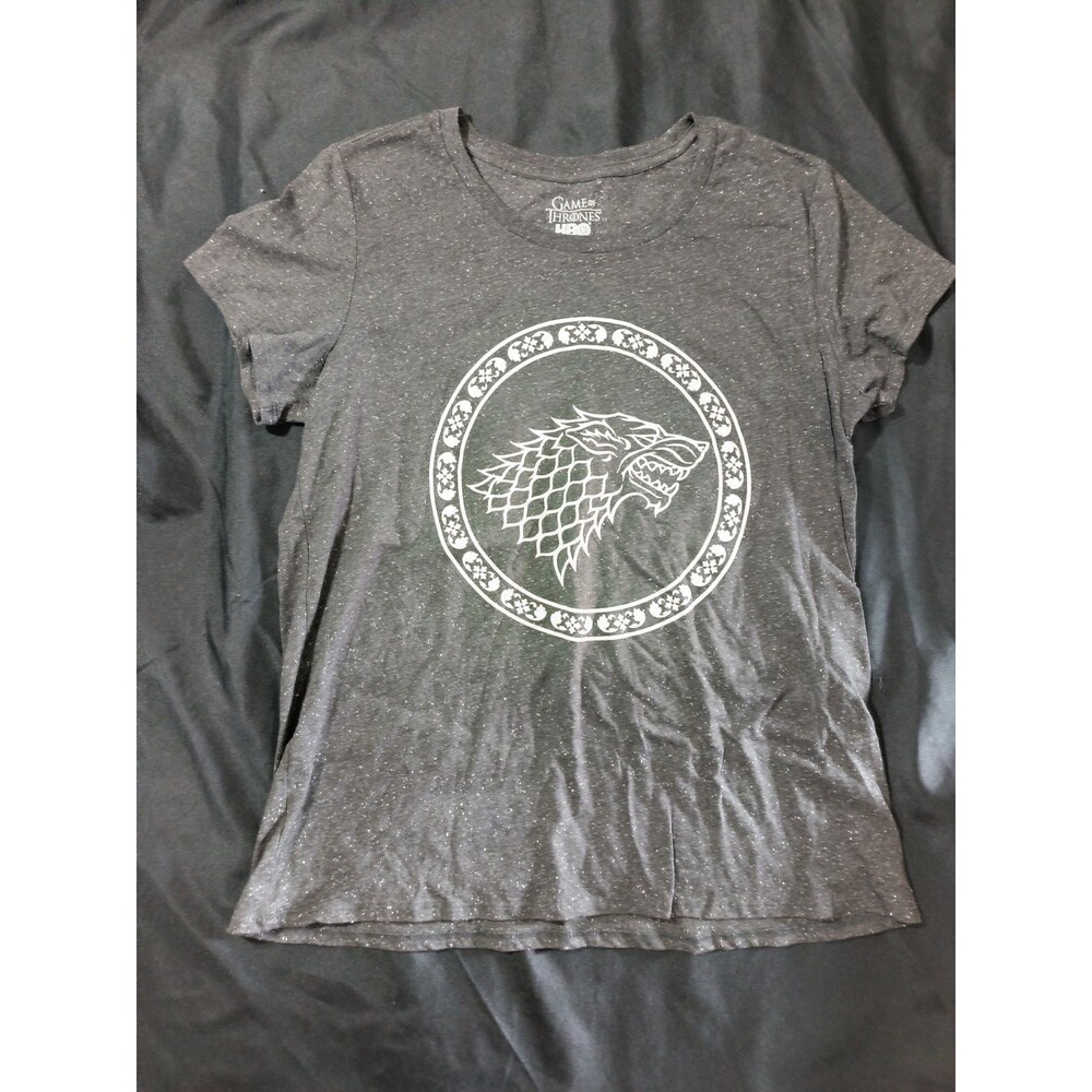 HBO Game Of Thrones T-Shirt Women's Medium Gray Short Sleeve Crew-Neck Cotton